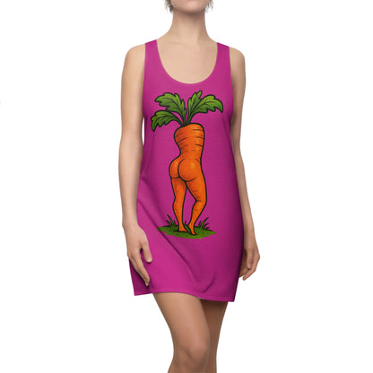 Racerback Dress — Playful 'Booty Carrot' Farm Graphic (Chandanko Farms)