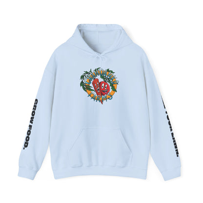 Chandanko Farms Logo Graphic Hoodie – 'Fill Your Lawn / Grow Food' Sleeve Design