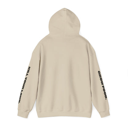 Chandanko Farms Logo Graphic Hoodie – 'Fill Your Lawn / Grow Food' Sleeve Design