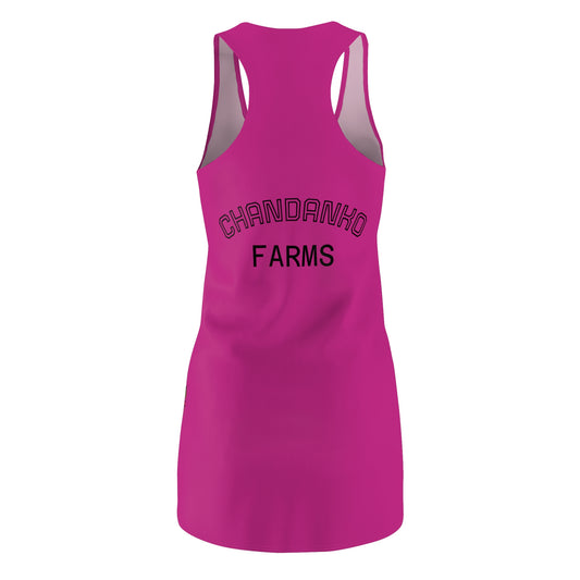 Racerback Dress — Playful 'Booty Carrot' Farm Graphic (Chandanko Farms)