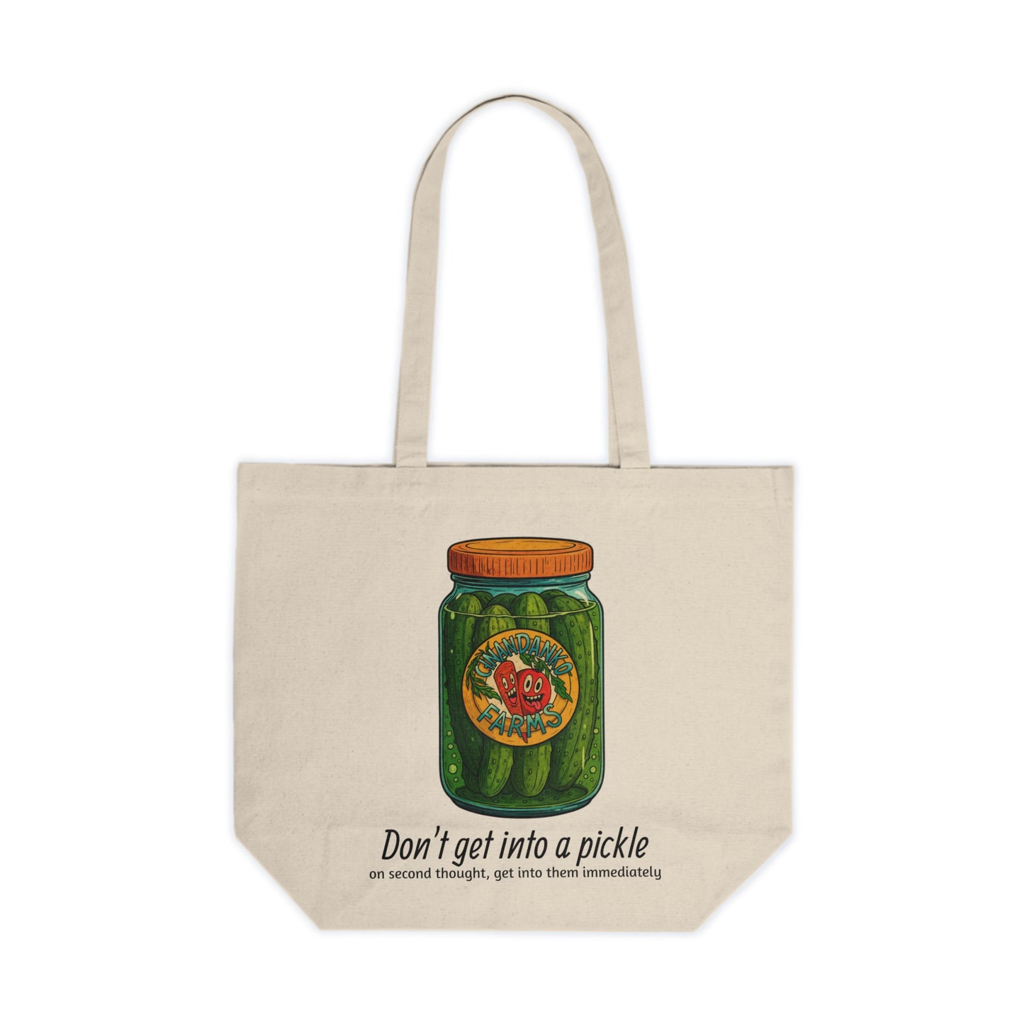 Canvas Tote — "Don't Tread on Bees" & "Don't Get Into a Pickle" Eco-Friendly Grocery Bag