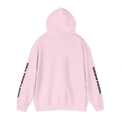 Chandanko Farms Logo Graphic Hoodie – 'Fill Your Lawn / Grow Food' Sleeve Design