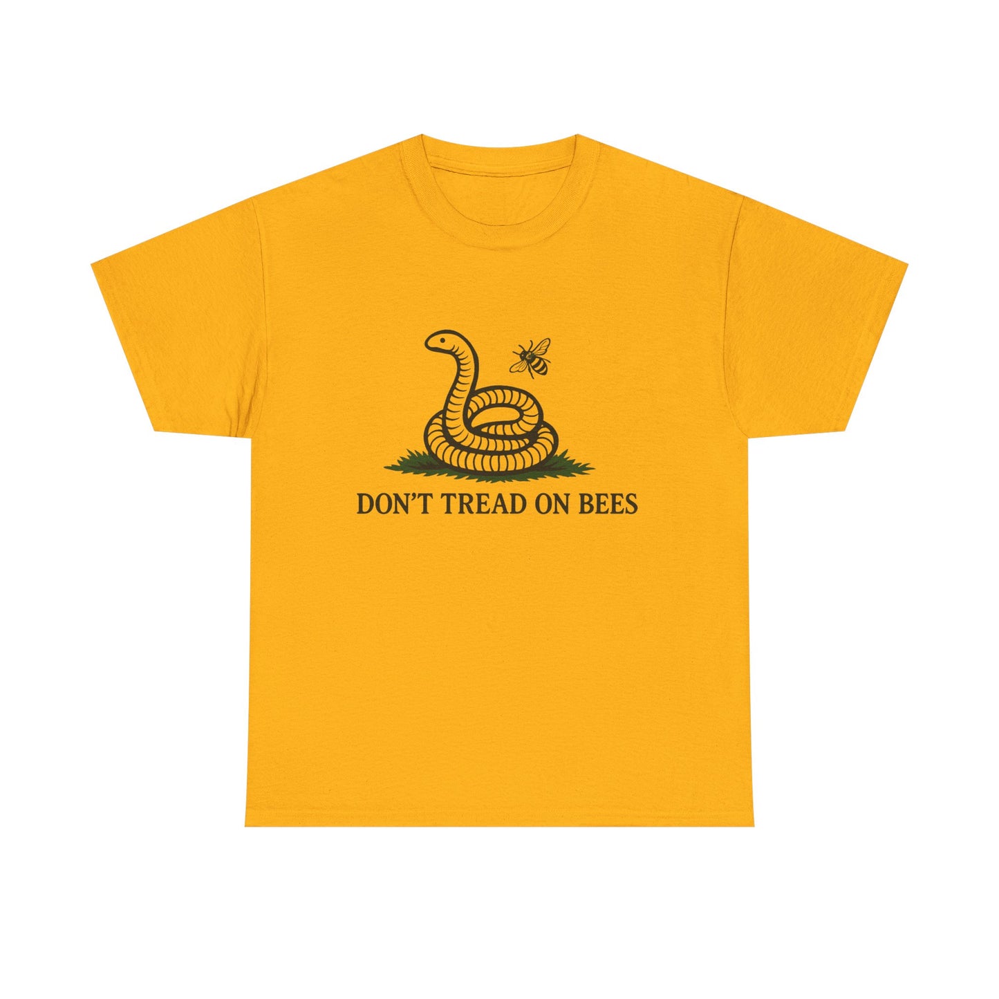 T-Shirt — "Don't Tread On Bees" Snake & Bee Graphic Tee (Chandanko Farms Florida)
