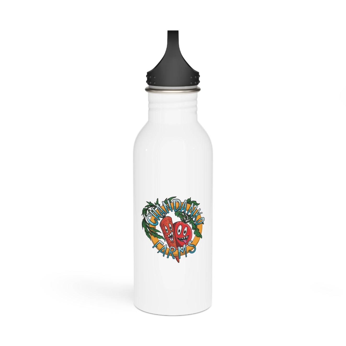 Pickle Jar Stainless Steel Water Bottle — Retro Farm Pickles Illustration