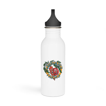 Pickle Jar Stainless Steel Water Bottle — Retro Farm Pickles Illustration