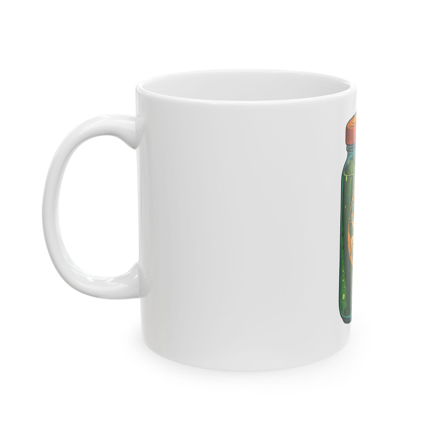 Pickle Jar Ceramic Mug — “Chandanko Farms” Vintage Pickle Label Coffee Cup (11oz/15oz)