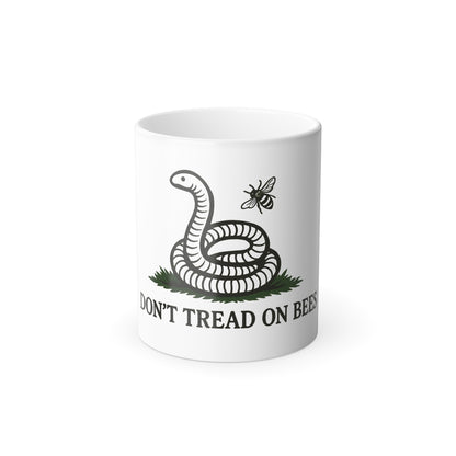 Don't Tread on Bees Color-Changing Mug — 11 oz Heat Reveal Bee & Snake Design